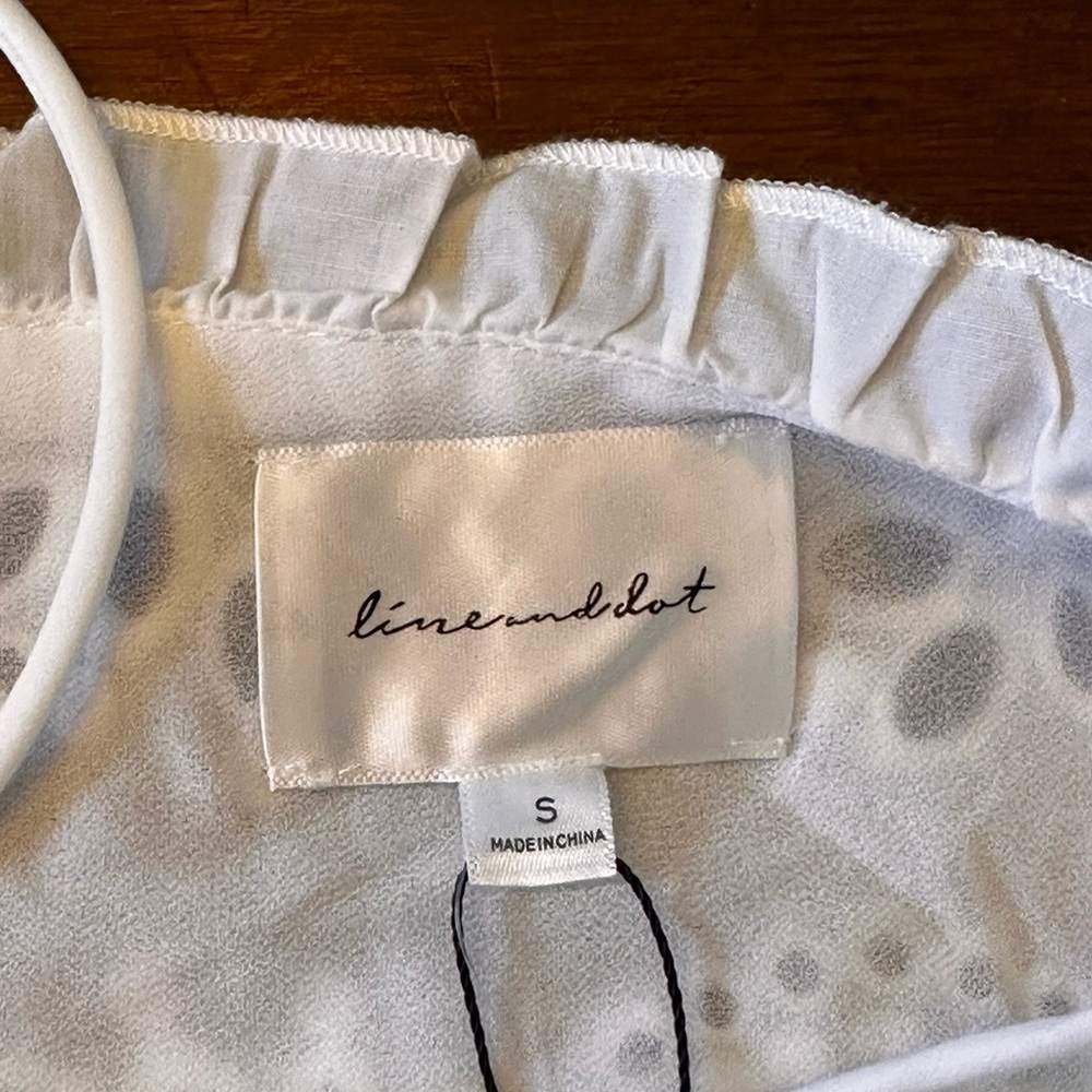 Line and Dot NWT SZ Small the Pixie White eyelet Tiered Maxi Dress - Picture 8 of 16